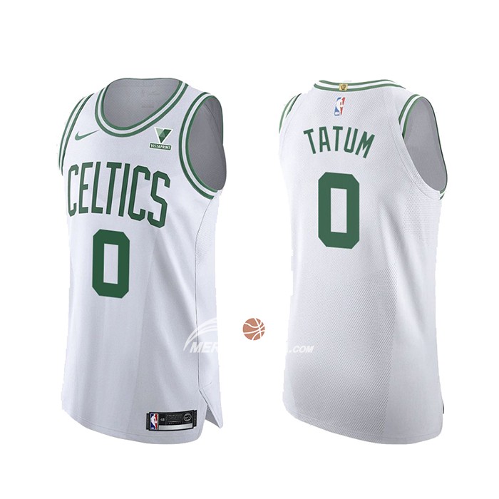 Maglia Boston Celtics Jayson Tatum NO 0 Association Autentico Bianco